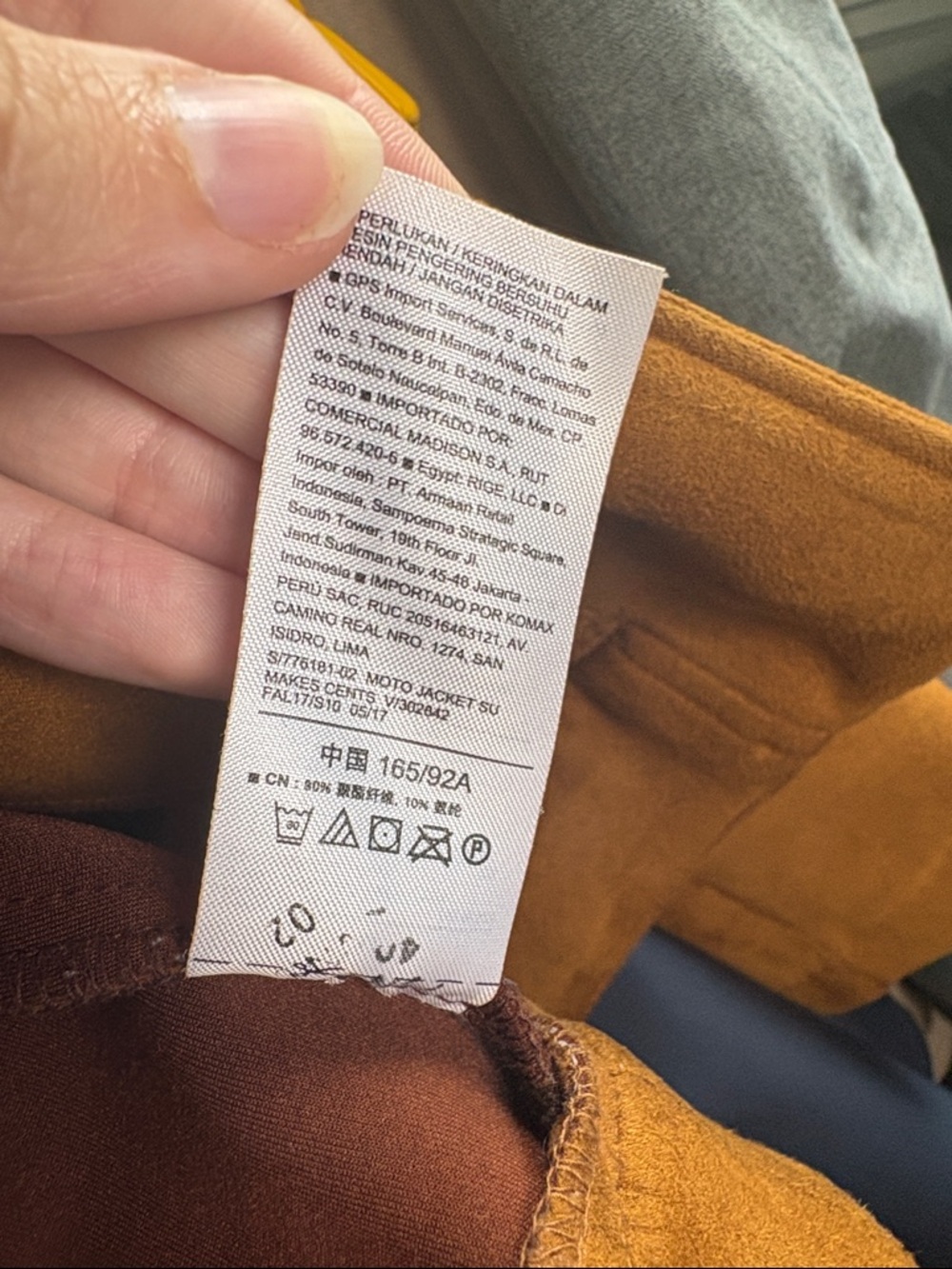 Old Navy Camel Brown Faux-Suede Moto Jacket - Picture 4 of 8